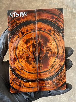 stabilized mammoth tusk knife scales pair fossil handle material MTS134