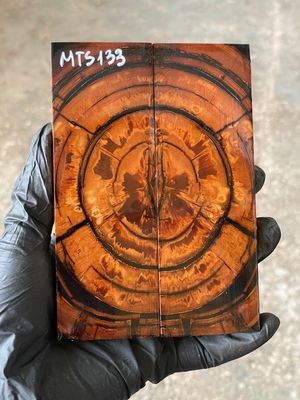 stabilized mammoth tusk knife scales pair fossil handle material MTS133