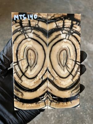 stabilized mammoth tusk knife scales pair fossil handle material MTS140