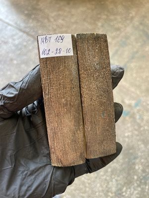 Mammoth Bark Tusk Knife Scales Fossil Pair 4.01×1.1×0.39 inch​​ MBT169