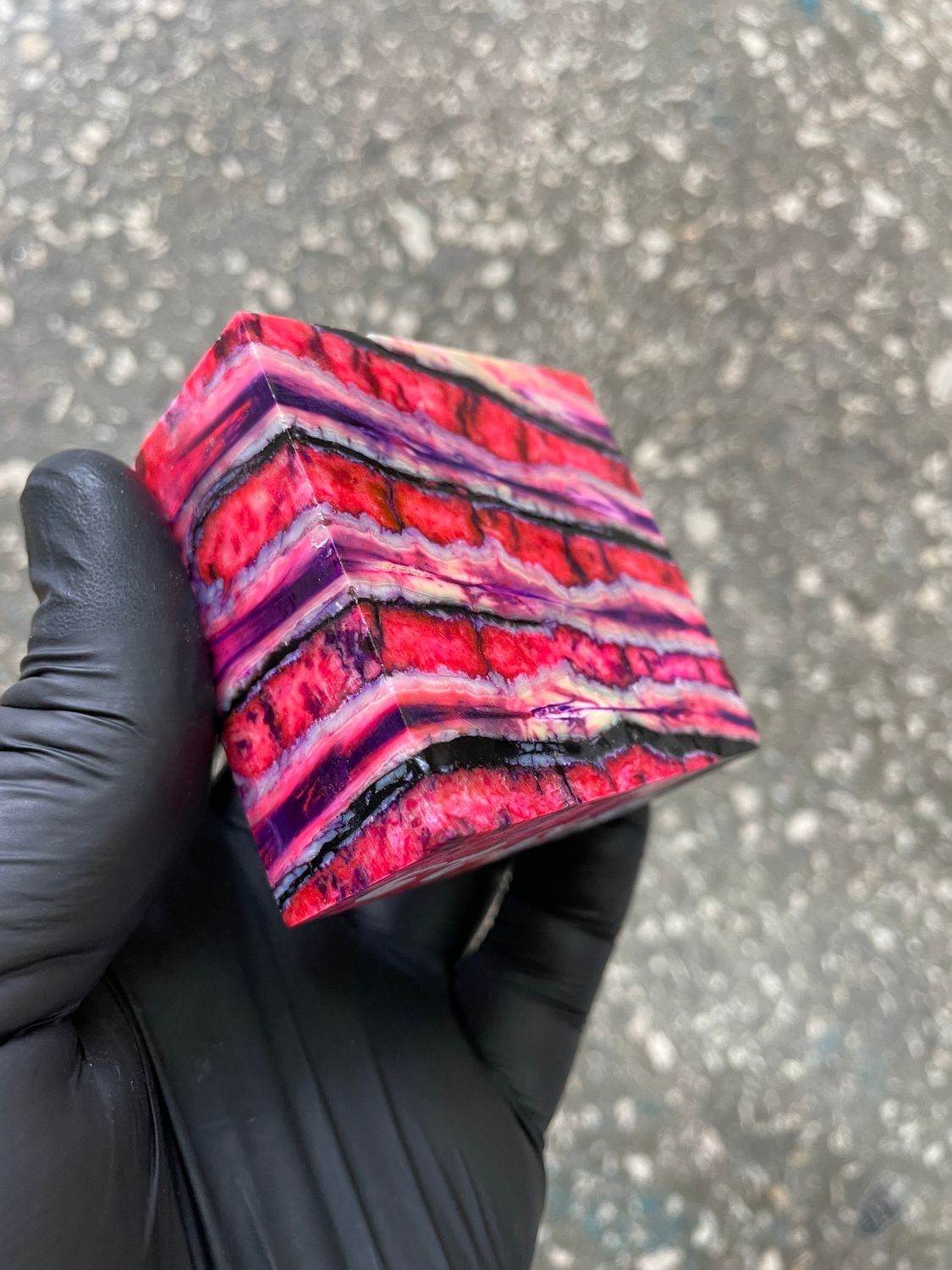 woolly mammoth tooth spacer block stabilized knifemaking material