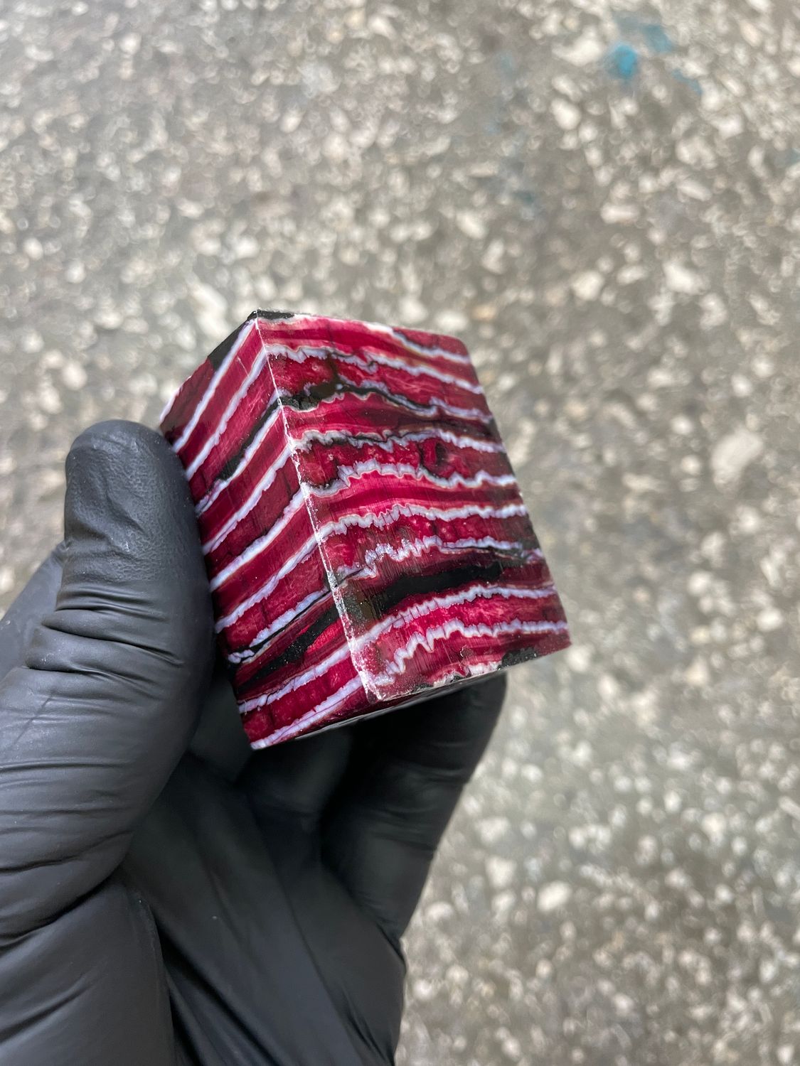 woolly mammoth tooth spacer block stabilized knifemaking material