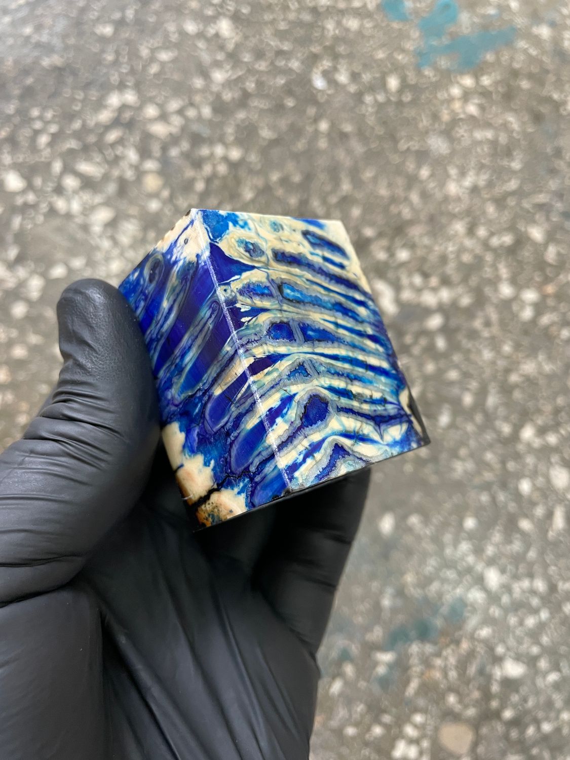 woolly mammoth tooth spacer block stabilized knifemaking material