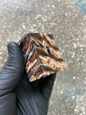 woolly mammoth tooth spacer block stabilized knifemaking material