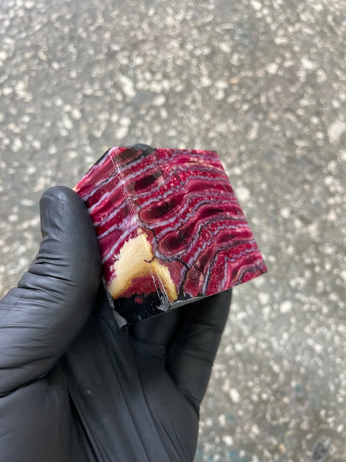 woolly mammoth tooth spacer block stabilized knifemaking material