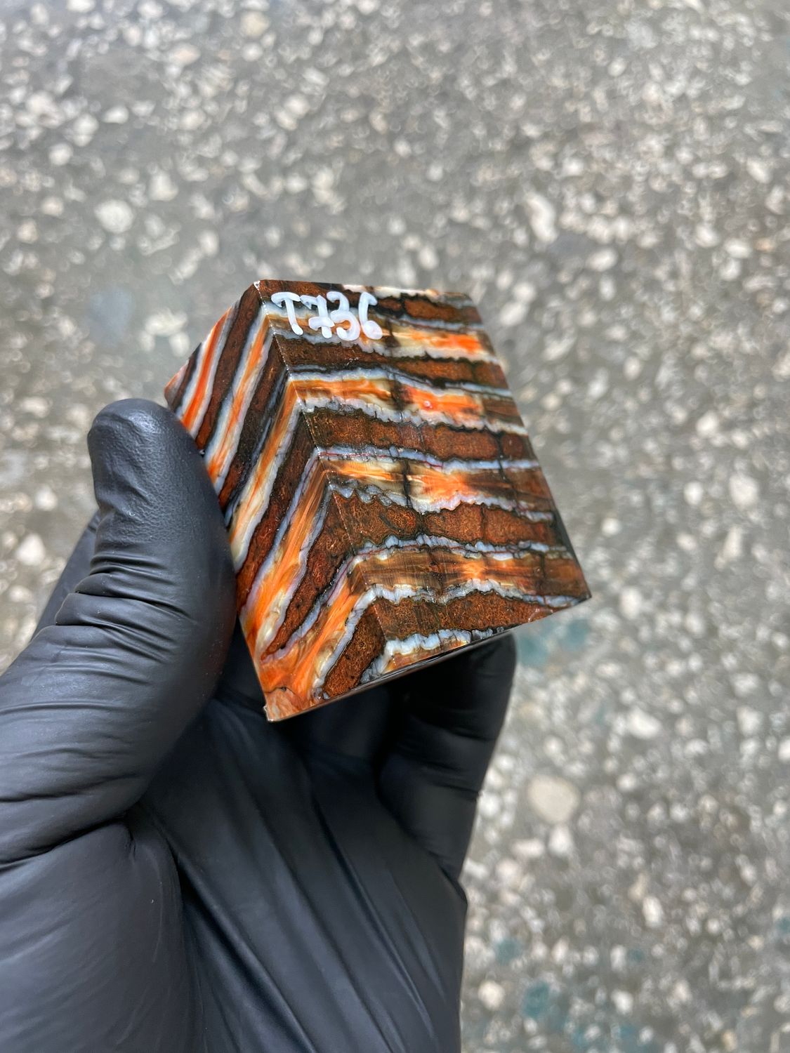 Mammoth Tooth Spacer Block Stabilized for Knife Handle 2.2-1.81-1.18 inch T736