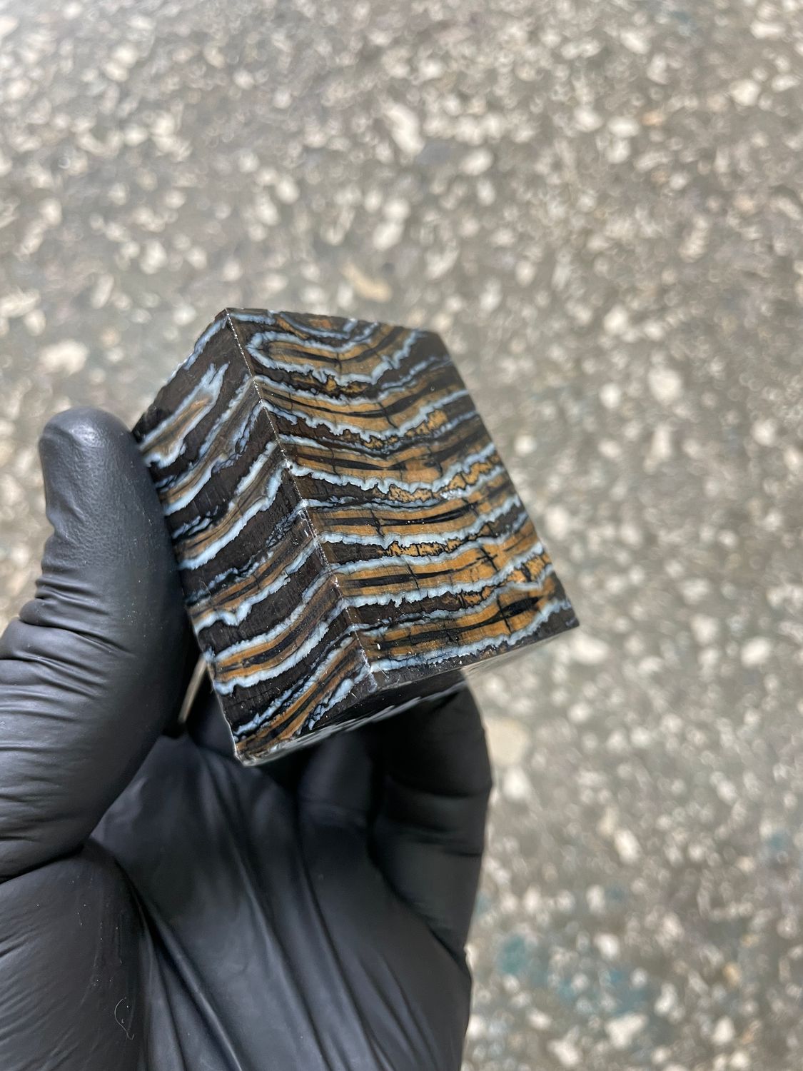 woolly mammoth tooth spacer block stabilized knifemaking material