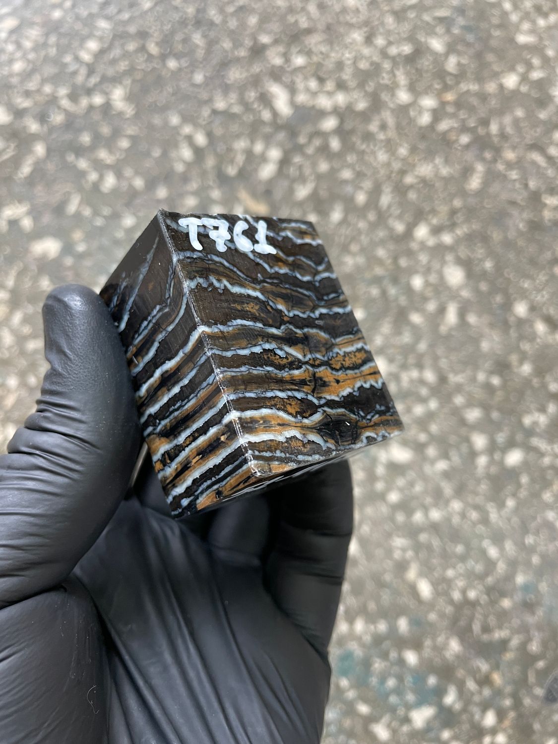 mammoth tooth stabilized spacer block for knife handle T761