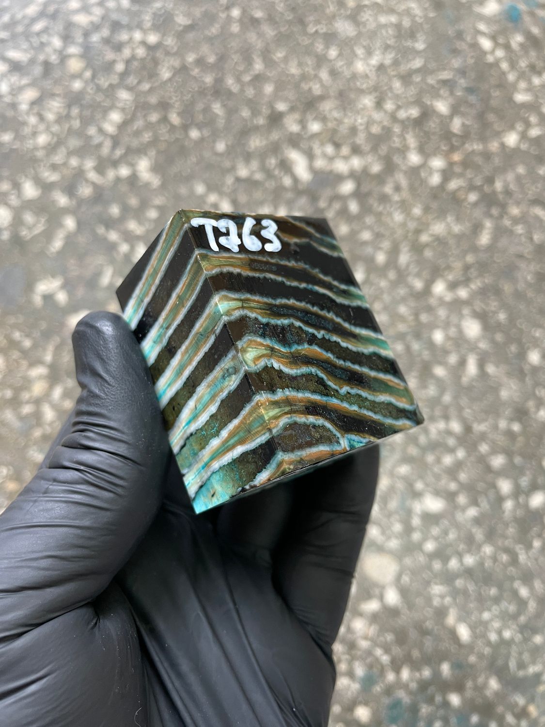 mammoth tooth stabilized spacer block for knife handle T763