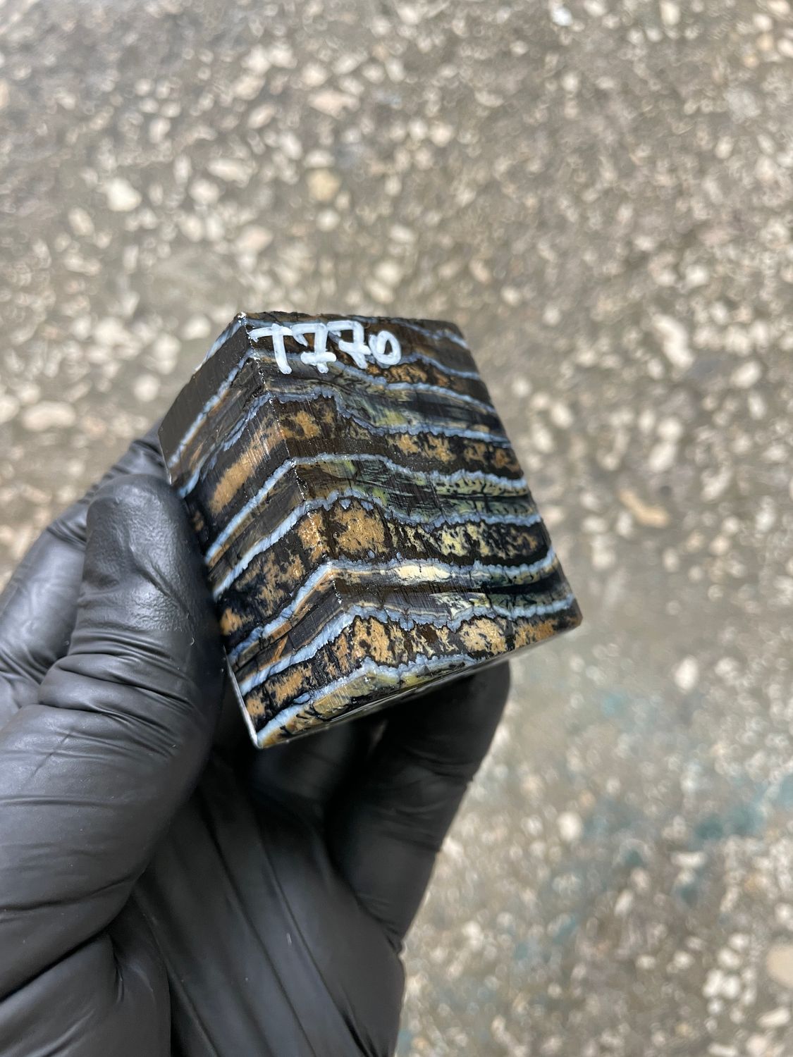 mammoth tooth stabilized spacer block for knife handle T770