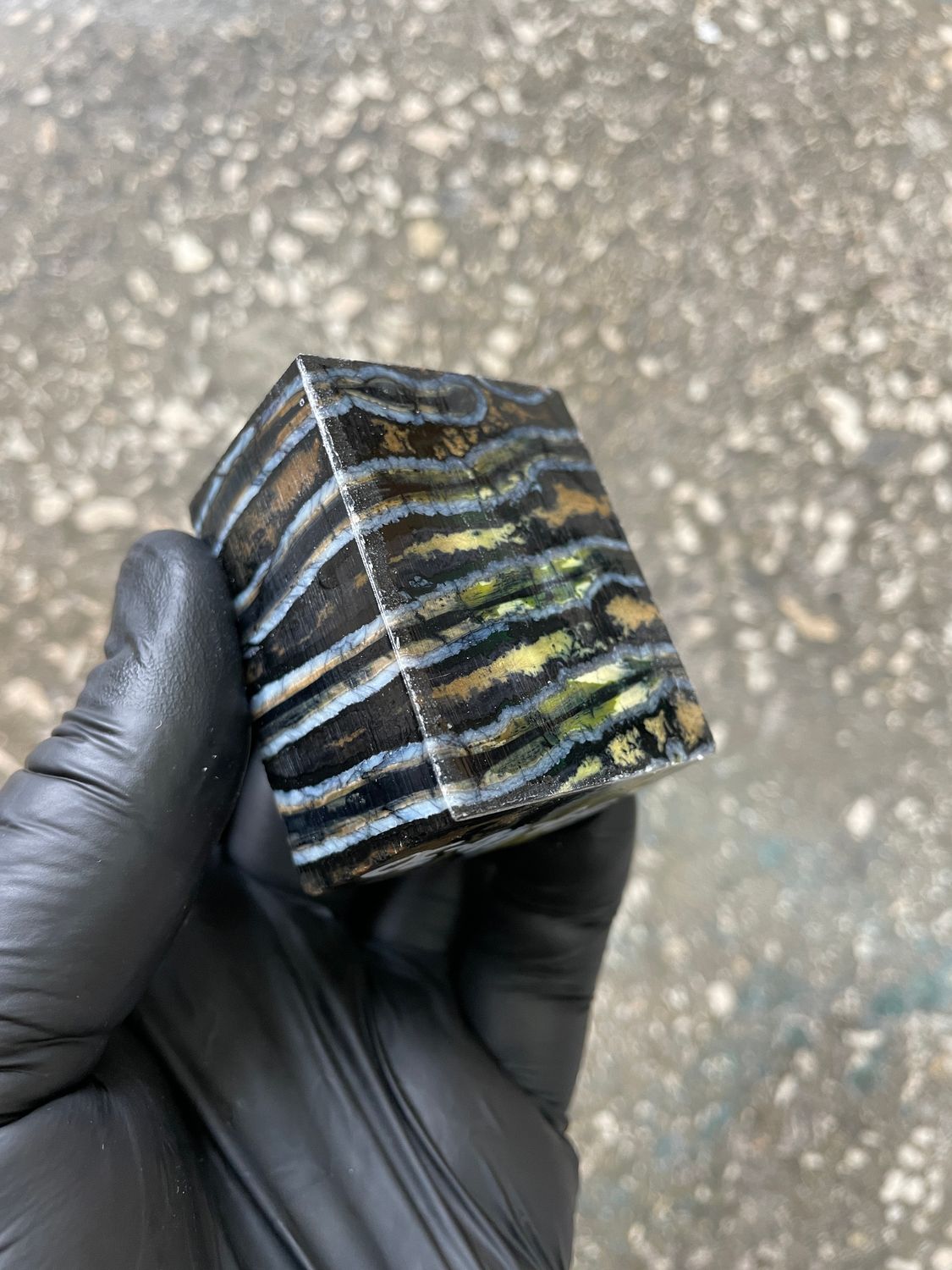woolly mammoth tooth spacer block stabilized knifemaking material