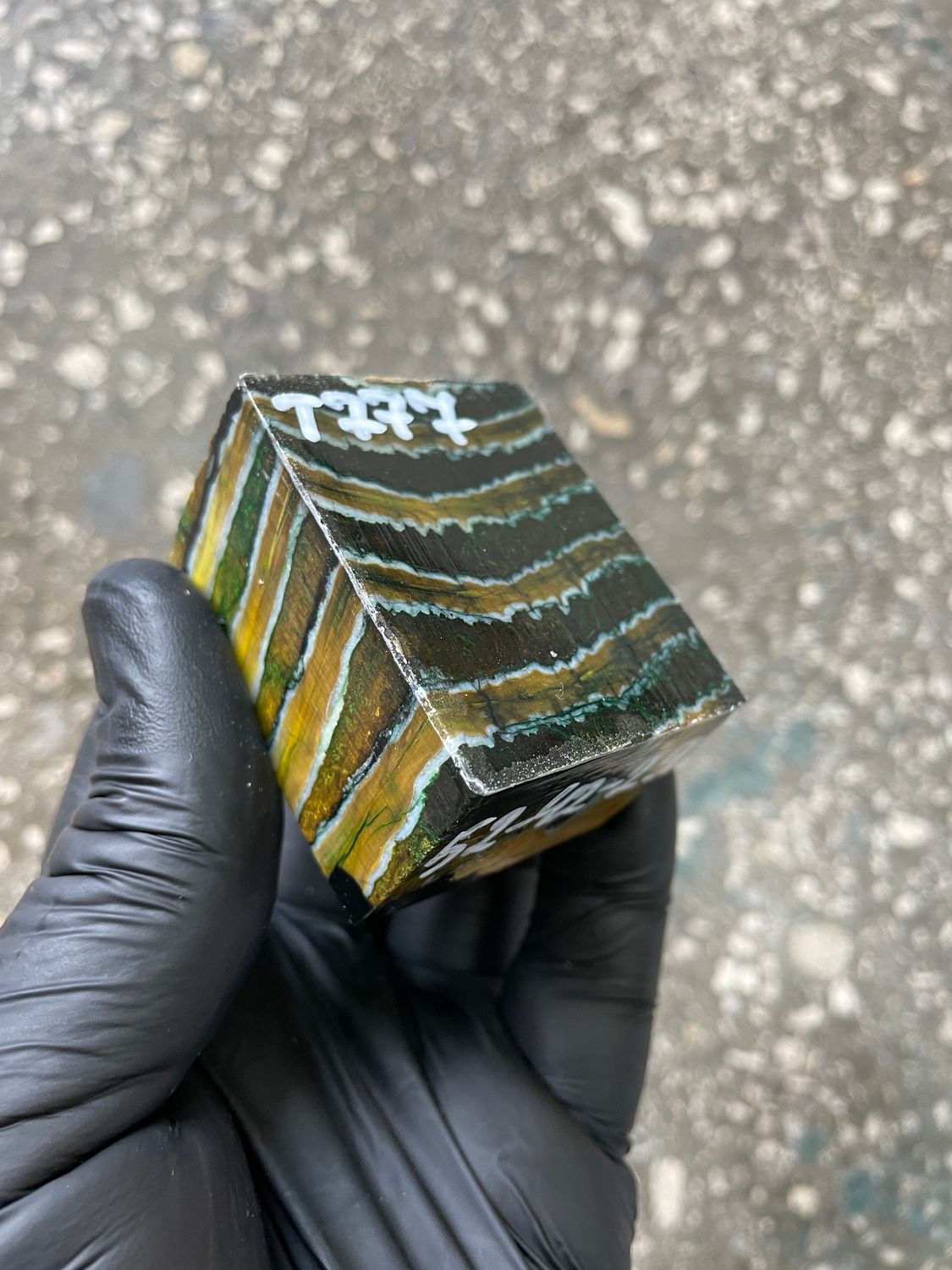 mammoth tooth stabilized spacer block for knife handle T777