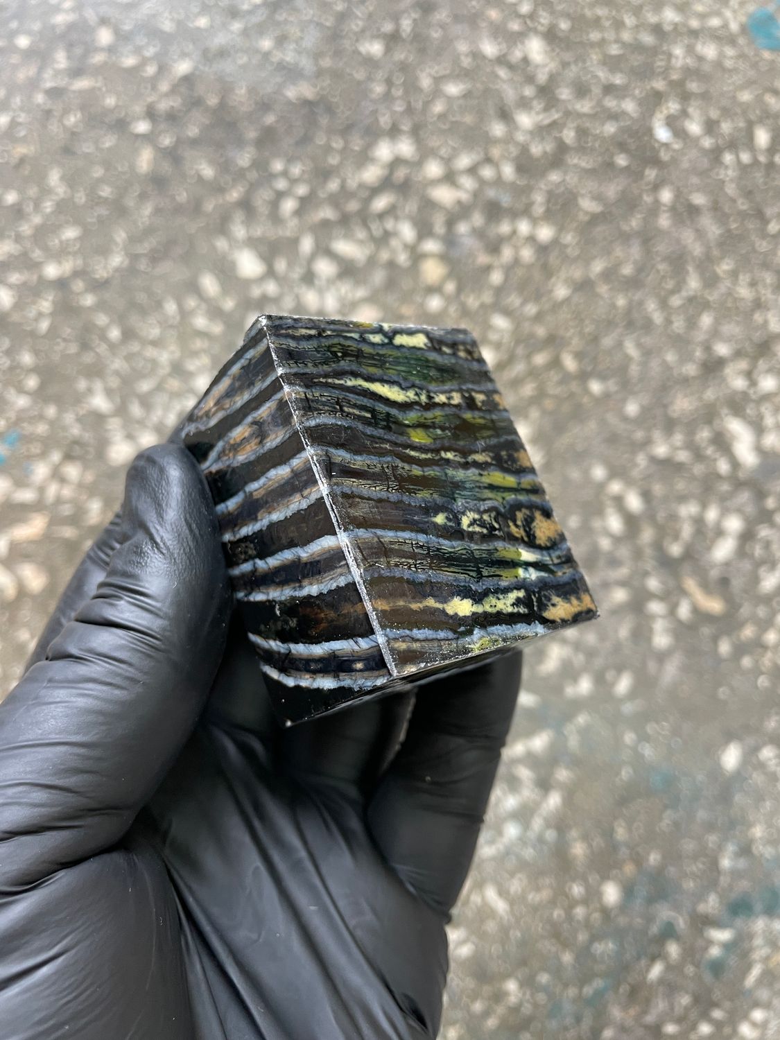 woolly mammoth tooth spacer block stabilized knifemaking material