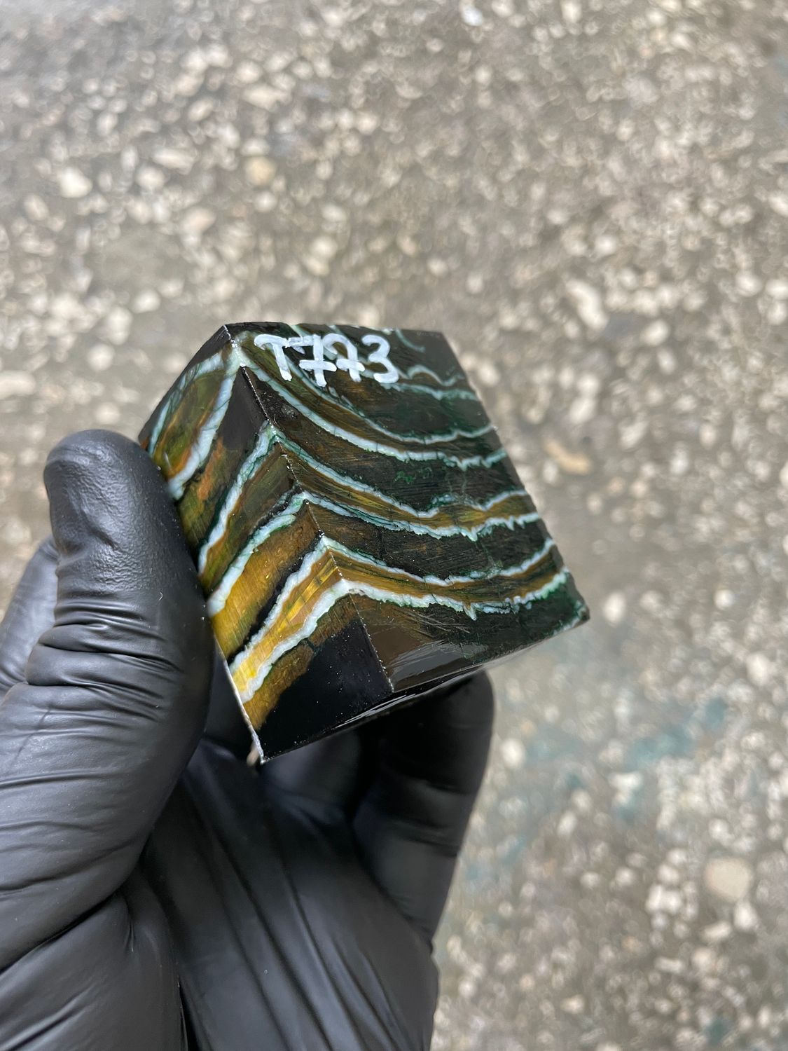 mammoth tooth stabilized spacer block for knife handle T773