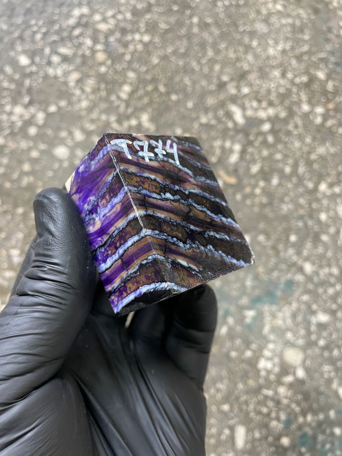 mammoth tooth stabilized spacer block for knife handle T774