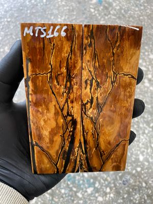 stabilized mammoth tusk knife scales pair fossil handle material MTS166