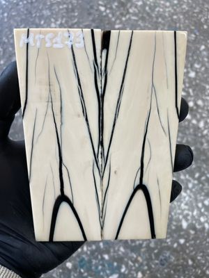 stabilized mammoth tusk knife scales pair fossil handle material MTS173