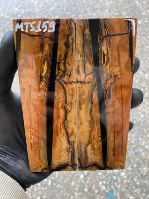 stabilized mammoth tusk knife scales pair fossil handle material MTS159