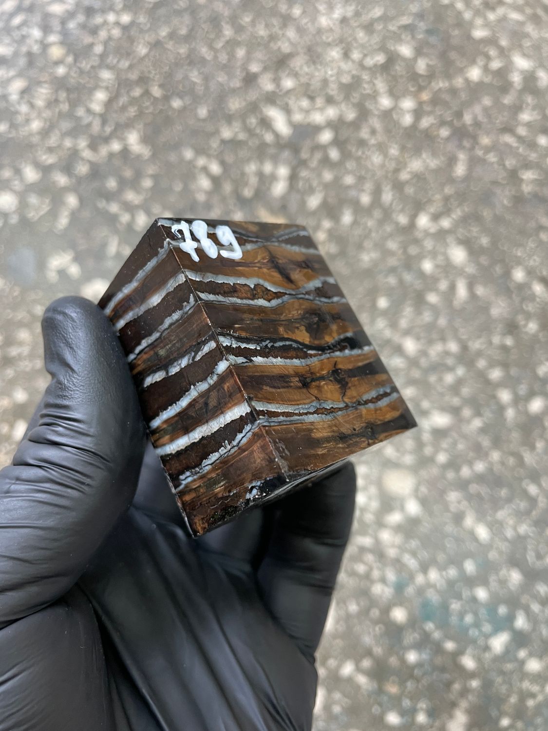 Mammoth Tooth Spacer Block Stabilized for Knife Handle 2.12-1.65-1.18 inch T789
