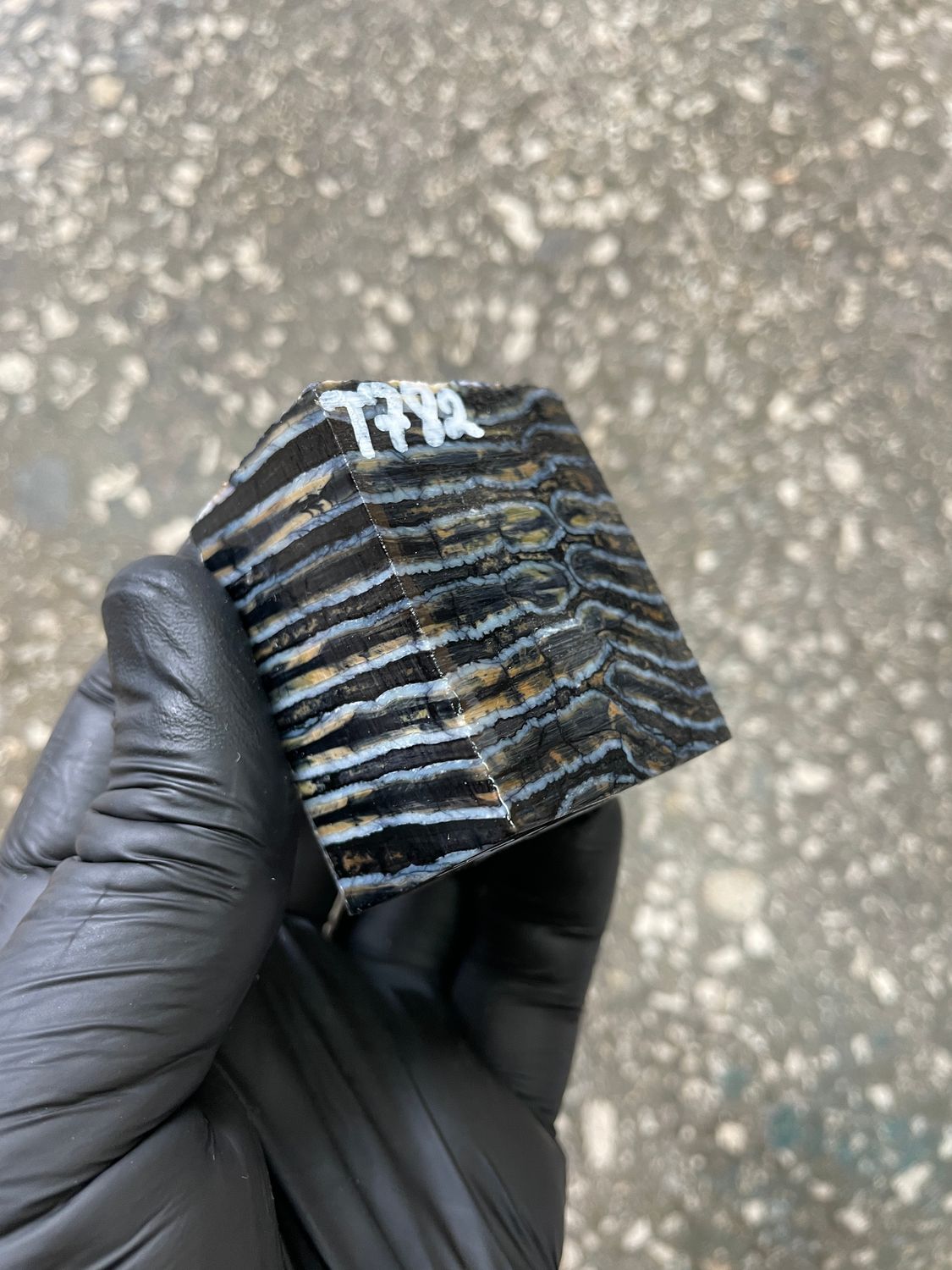 Mammoth Tooth Spacer Block Stabilized for Knife Handle 2-1.61-1.18 inch T782