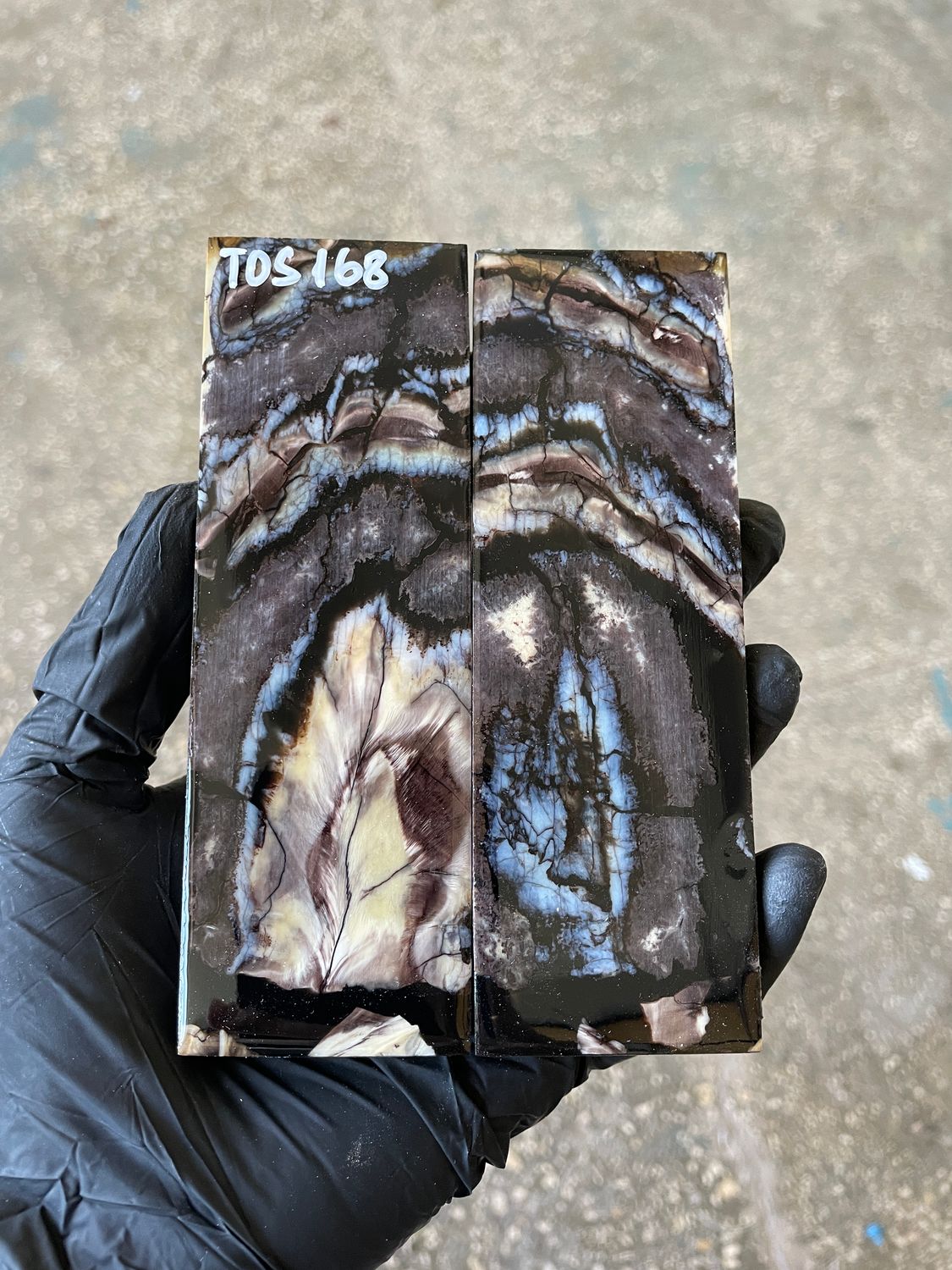 mammoth tooth stabilized knife handle scales pair TOS168