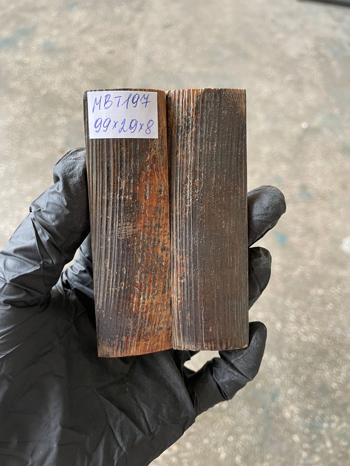mammoth bark scales pair for knife handle MBT197