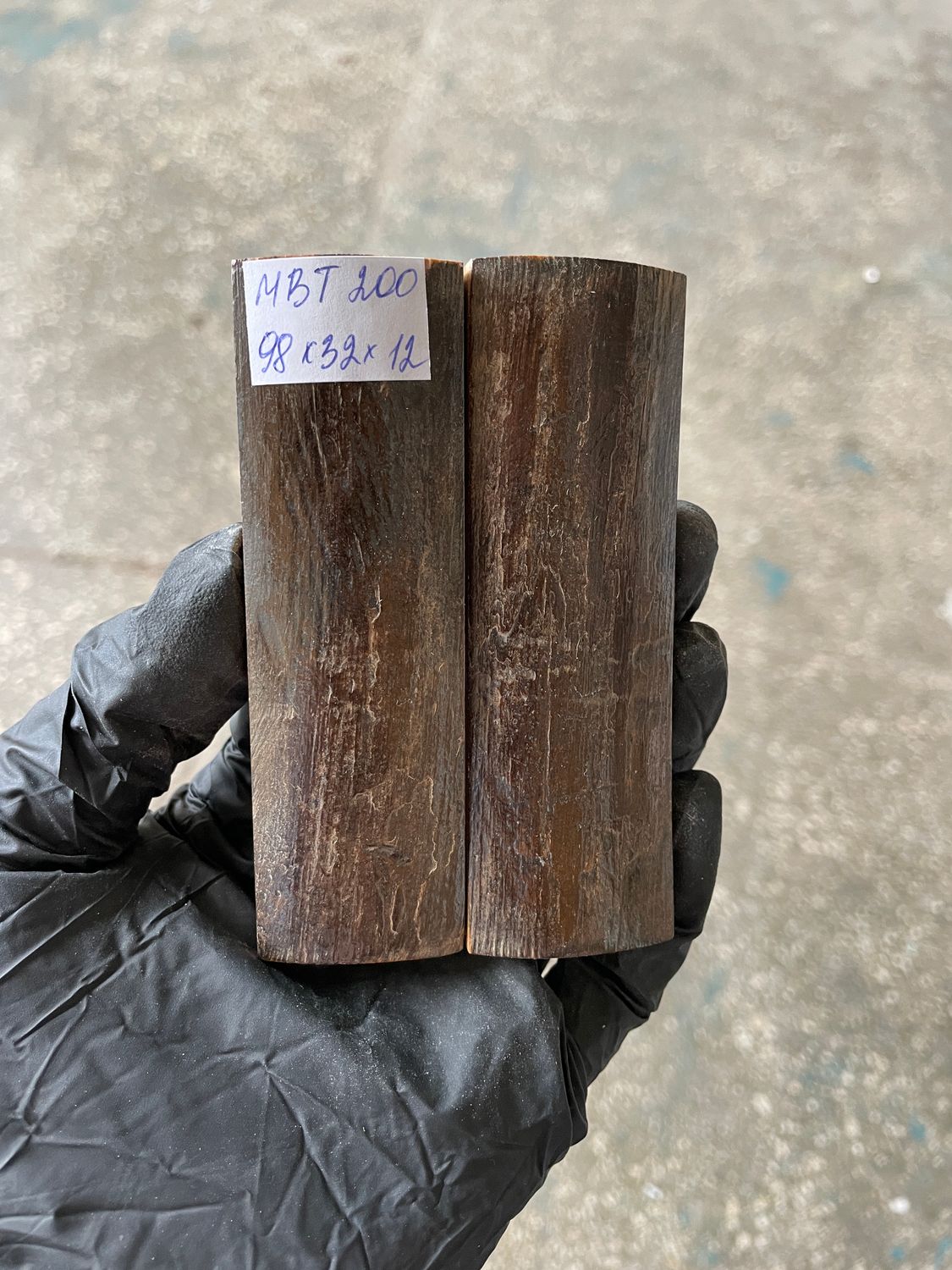 mammoth bark scales pair for knife handle MBT200