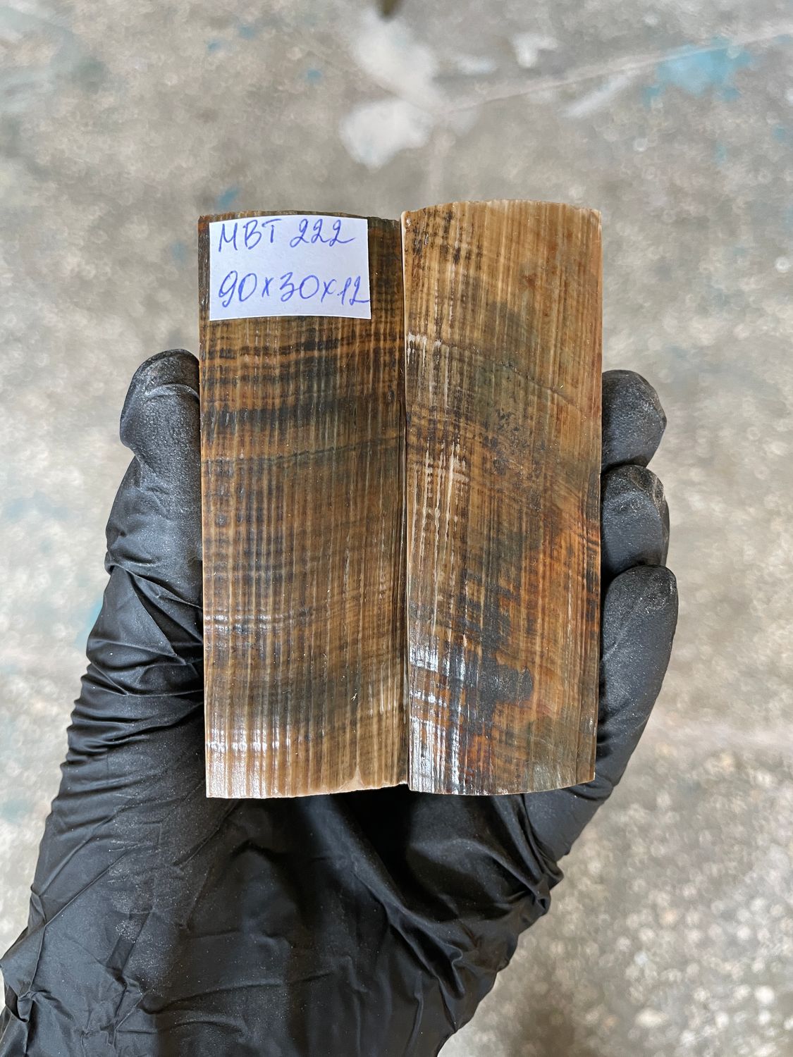 mammoth bark scales pair for knife handle MBT222