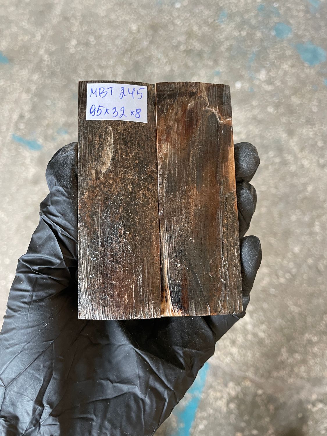 mammoth bark scales pair for knife handle MBT245
