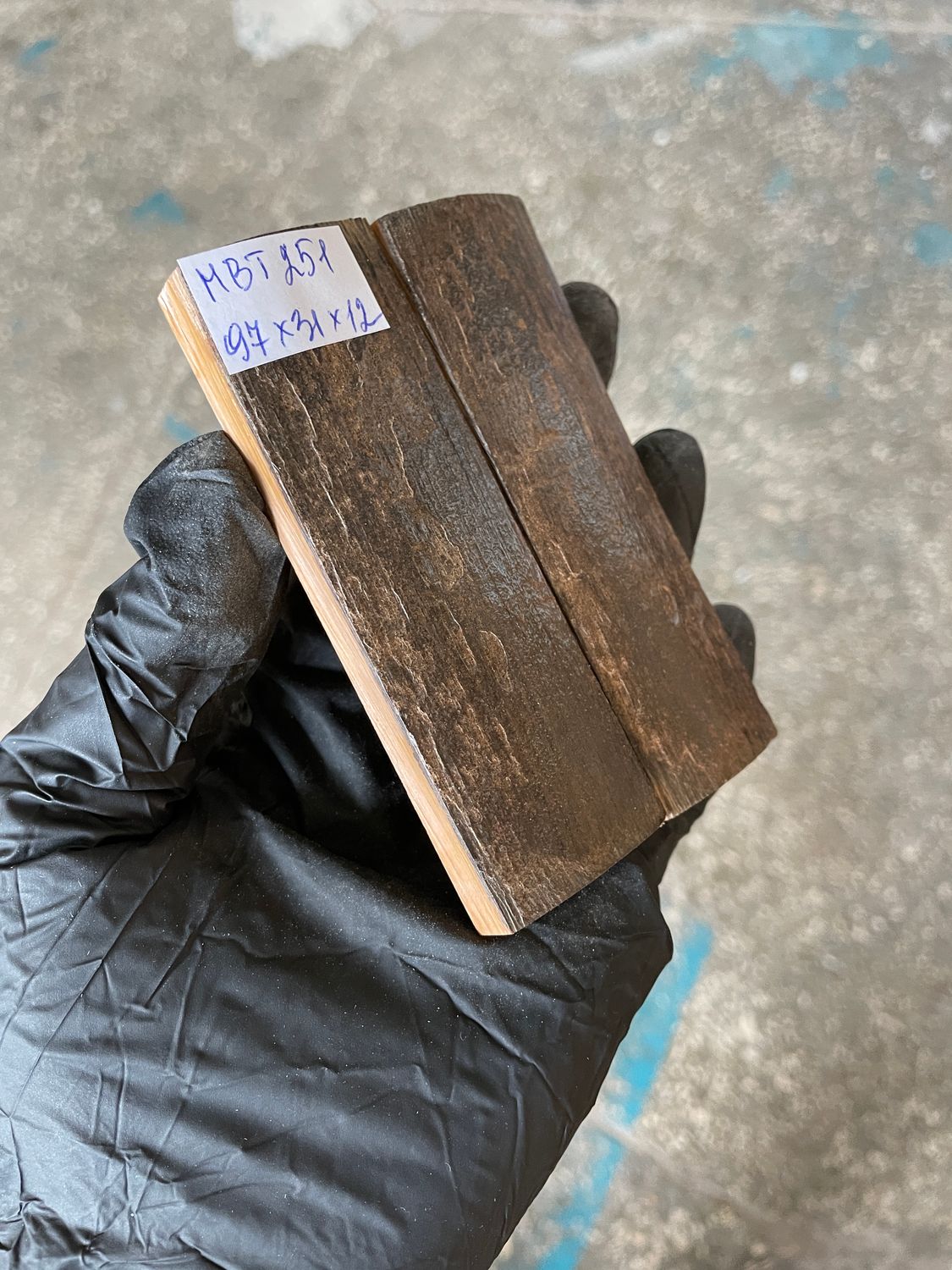 mammoth bark scales pair for knife handle MBT251