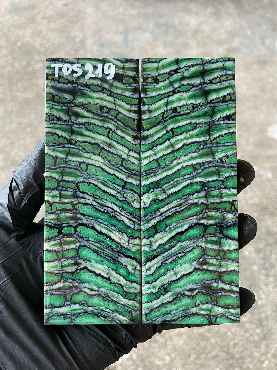 mammoth tooth stabilized knife handle scales pair TOS219