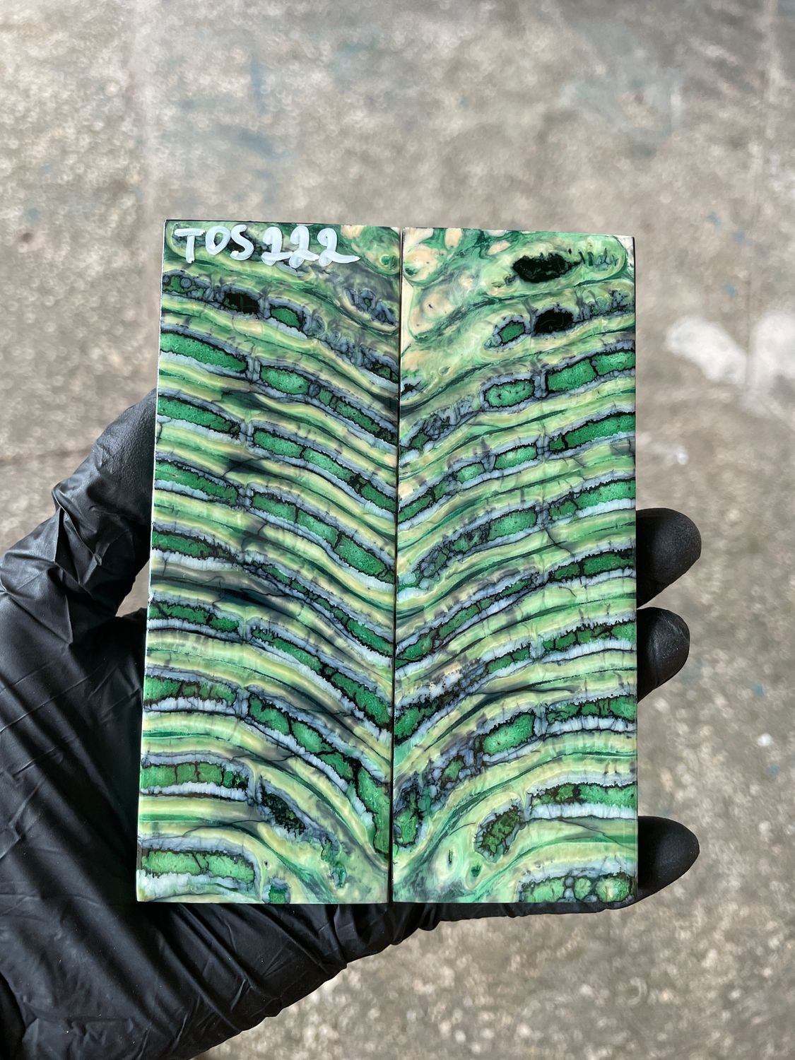 mammoth tooth stabilized knife handle scales pair TOS222