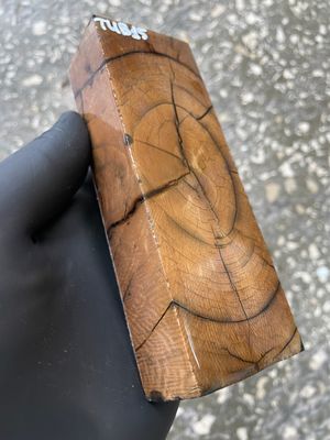 stabilized mammoth tusk block fossil material for knifemaking custom handle TUB15
