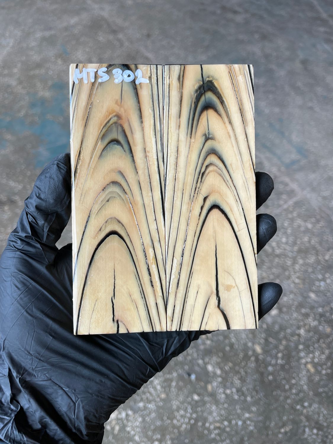 Mammoth Tusk Knife Scales Pair – Stabilized Fossil Handle Material for Knifemaking 5.31×1.85×0.43 inch MTS302