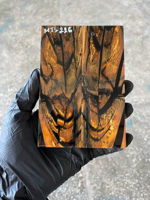 Mammoth Tusk Knife Scales Pair – Stabilized Fossil Handle Material for Knifemaking 5.31×1.81×0.39 inch MTS226