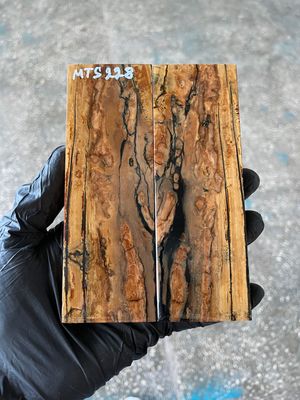 Mammoth Tusk Knife Scales Pair – Stabilized Fossil Handle Material for Knifemaking 5.35×1.81×0.43 inch MTS228