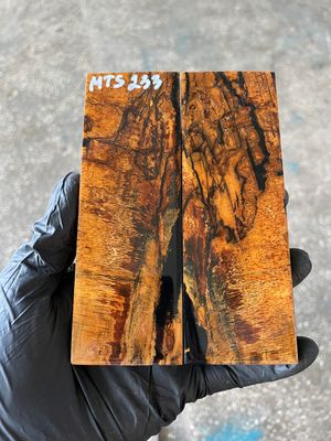 Mammoth Tusk Knife Scales Pair – Stabilized Fossil Handle Material for Knifemaking 5.31×1.81×0.35 inch MTS233