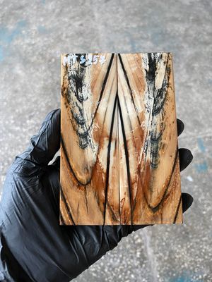 Mammoth Tusk Knife Scales Pair – Stabilized Fossil Handle Material for Knifemaking 5.35×1.81×0.39 inch MTS257