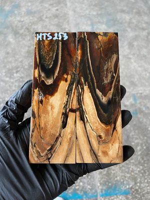 Mammoth Tusk Knife Scales Pair – Stabilized Fossil Handle Material for Knifemaking 5.31×1.77×0.35 inch MTS253