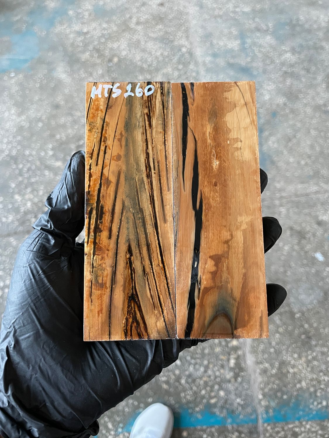 Mammoth Tusk Knife Scales Pair – Stabilized Fossil Handle Material for Knifemaking 5.31×1.81×0.39 inch MTS260