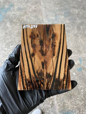 Mammoth Tusk Knife Scales Pair – Stabilized Fossil Handle Material for Knifemaking 5.27×1.81×0.39 inch MTS241