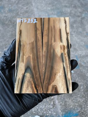 Mammoth Tusk Knife Scales Pair – Stabilized Fossil Handle Material for Knifemaking 5.31×1.81×0.43 inch MTS252