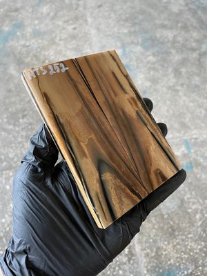 Mammoth Tusk Knife Scales Pair – Stabilized Fossil Handle Material for Knifemaking 5.31×1.81×0.43 inch MTS252