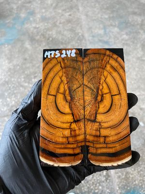 Mammoth Tusk Knife Scales Pair – Stabilized Fossil Handle Material for Knifemaking 4.92×1.77×0.39 inch MTS248