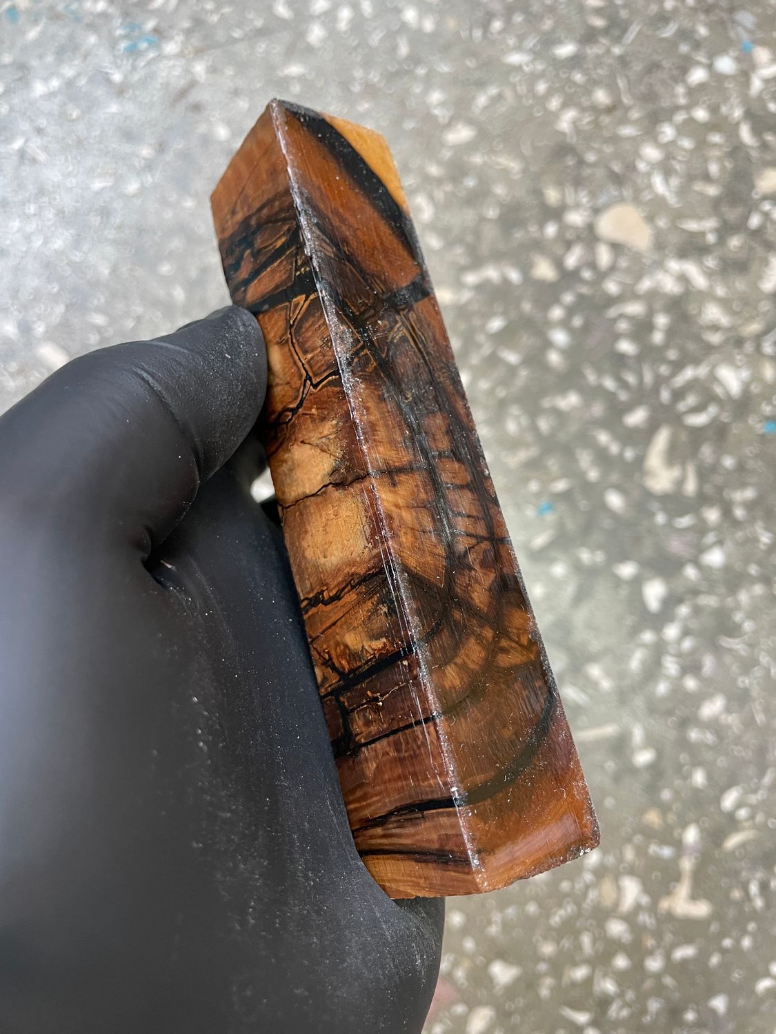 Mammoth Tusk Pen Blank Stabilized Fossil Block 4.92-0.94-0.94 inch BT20