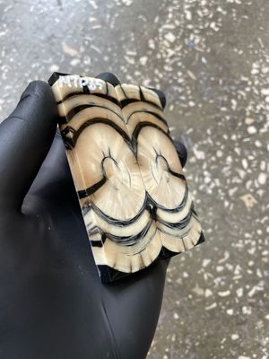 Mammoth Tusk Knife Scales Pocket Size Stabilized Pair 3.66-1.29- 0.27 inch MTP35