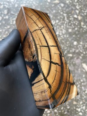 Mammoth Tusk Block Stabilized – Fossil Knife Handle Material for Custom Knives 5.03-1.77-1.10 inch TUB24