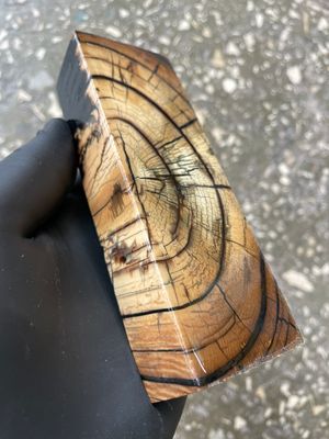 Mammoth Tusk Block Stabilized – Fossil Knife Handle Material for Custom Knives 5.19-1.73-1.10 inch TUB21