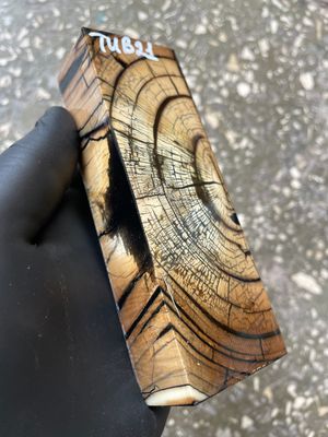 Mammoth Tusk Block Stabilized – Fossil Knife Handle Material for Custom Knives 5.19-1.73-1.10 inch TUB21