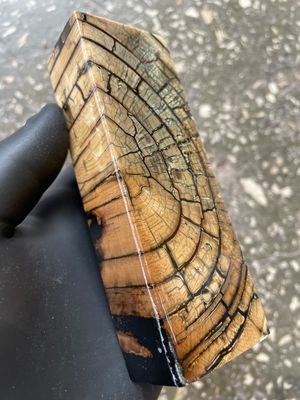 Mammoth Tusk Block Stabilized – Fossil Knife Handle Material for Custom Knives 5.23-1.65-1.10 inch TUB23